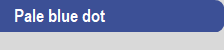 Pale blue dot